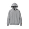 An UGG light gray heather pullover hoodie with white contrast stitching details, shown flat against a white background. Available at Be Charmed