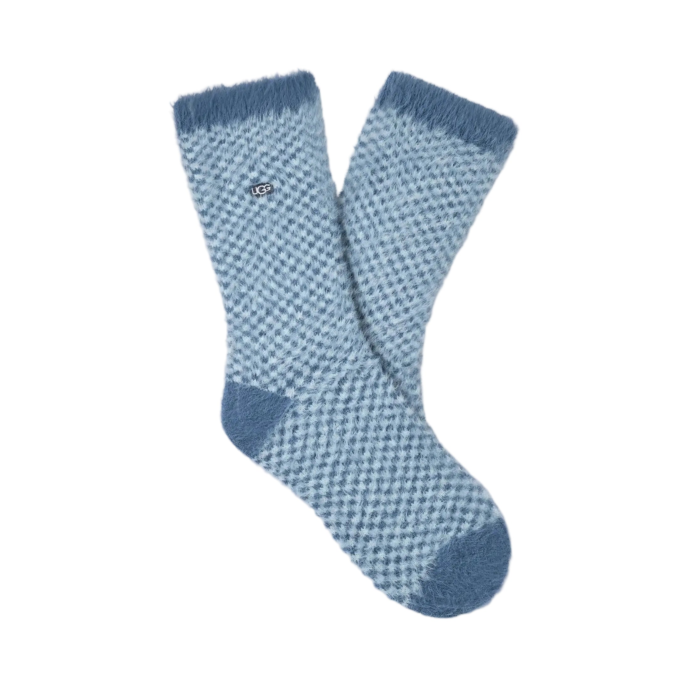 UGG - Women's Enlie Crew available at Be Charmed, Tahoe Blue/Sky Blue Check