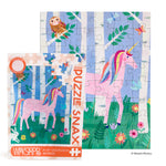 Unicorn Forest 48 Piece Puzzle Snax by WerkShoppe featuring a vibrant graphic design of playful snack illustrations. Available at Be Charmed