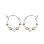 Gold Filled Sterling Silver .58" Bali Hoop Earrings available at Be Charmed