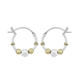 Gold Filled Sterling Silver .58" Bali Hoop Earrings available at Be Charmed