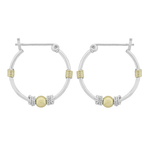Gold Filled Sterling Silver .75" Bali Hoop Earrings available at Be Charmed