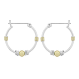 Gold Filled Sterling Silver .75" Bali Hoop Earrings available at Be Charmed