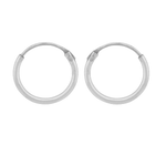 Wheeler sterling silver hoop earrings featuring a polished .48-inch design available at Be Charmed