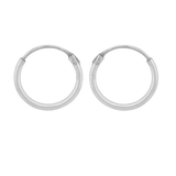 Wheeler sterling silver hoop earrings featuring a polished .48-inch design available at Be Charmed