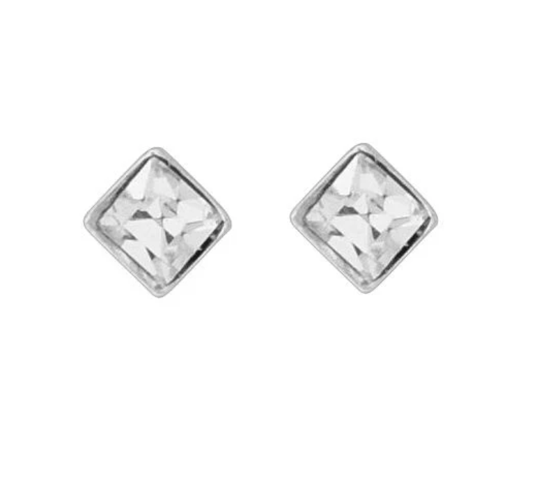 Wheeler Sterling Silver Crystal Diamond Earrings available at Be Charmed