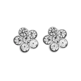 Wheeler Sterling Silver Crystal Flower Earrings available at Be Charmed