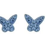 Sterling Silver Sapphire Butterfly Studs available at Be Charmed