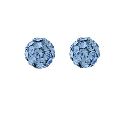 A pair of Wheeler sterling silver earrings with round sapphire accents. Available at Be Charmed