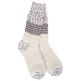 World's Softest Socks - Gallery Textured Crew in cookie dough multi. Available at Be Charmed