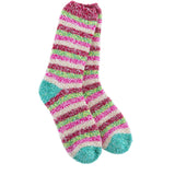 World's Softest Colorful striped socks on a white background. Available at Be Charmed
