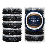 L. Erickson Grab & Go Pony Tube Black Metallic
