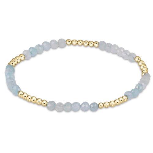 enewton Blissful Pattern 2.5mm Bead Bracelet Aquamarine 