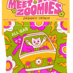 Blue Q Catnip Toy Meet the Zoomies featuring a colorful feline-themed graphic design available at Be Charmed