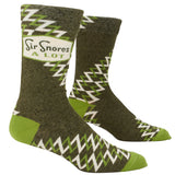 Blue Q Sir Snores A Lot men's crew socks featuring a humorous graphic design, available at Be Charmed