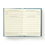 Open notebook with lined pages titled 'Potential Blackmail' on a white background. Available at Be Charmed