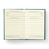Open notebook with lined pages titled 'Potential Blackmail' on a white background. Available at Be Charmed