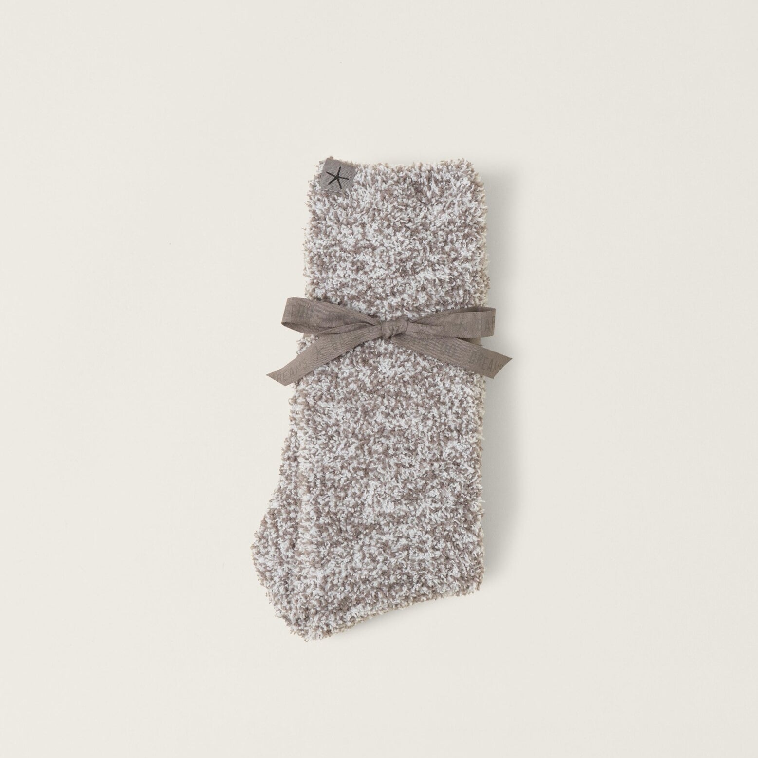 Barefoot Dreams Charcoal/White CozyChic Heathered Socks Wrapped