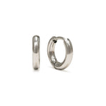 Lover's Tempo Silver Tube 10mm Huggie Earrings