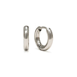 Lover's Tempo Silver Tube 10mm Huggie Earrings