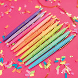 Taylor Elliott Designs 10pc Motivational Pen Set shown on pink background with confetti