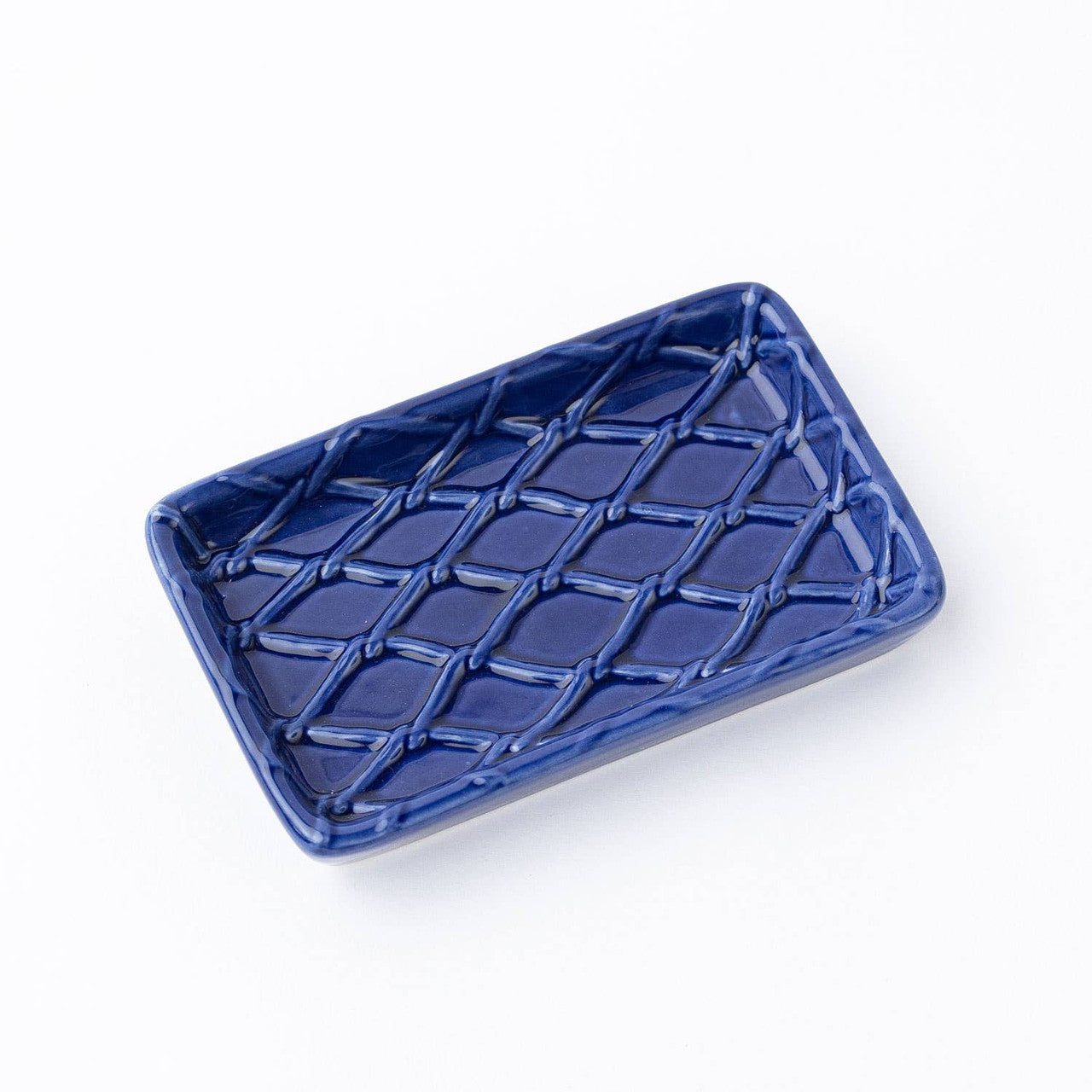 8 Oak Lane Navy Textured Soap Dish 
