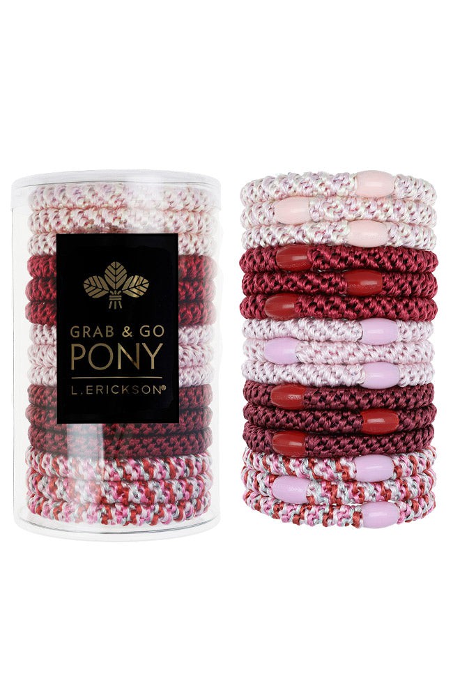 L. Erickson Grab & Go Pony Tube Cherry Blossom