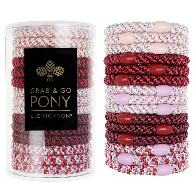 L. Erickson Grab & Go Pony Tube Cherry Blossom