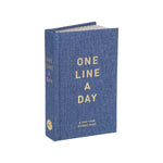 Chronicle Books  Denim One Line a Day five-year memory book featuring an elegant foil-stamped cover, available at Be Charmed