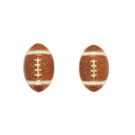 Cuties Glam Football earrings featuring a detailed football shape encrusted with sparkling crystals, available at Be Charmed