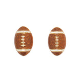 Cuties Glam Football earrings featuring a detailed football shape encrusted with sparkling crystals, available at Be Charmed