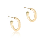 enewton Round Gold 1" Post Hoop 4mm Smooth