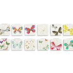 Demdaco butterfly pocket mirror featuring a colorful butterfly design on a compact silver case, available at Be Charmed