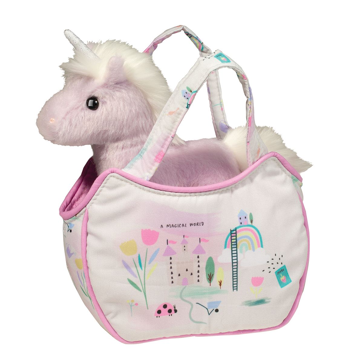 Douglas Sassy Sak plush stuffed unicorn soft cozy and huggable toy perfect for kids and gifts Available at Be Charmed