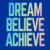 Dream Believe Achieve inspirational journal book for goal setting motivation and positivity Available at Be Charmed
