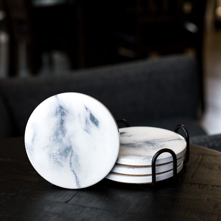 Lynn & Liana Resin Coasters Marble