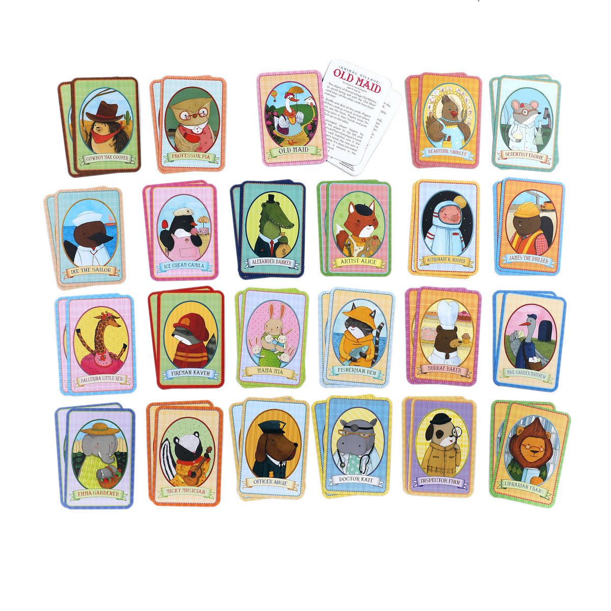 eeBoo Animal Old Maid Playing Cards – educational, fun, and eco-friendly card game for kids. Available at Be Charmed.
