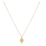 enewton Be You 16″ gold‑filled necklace with small disc charm engraved “Be You” for self‑expression. Worry‑free wear. Available at Be Charmed.