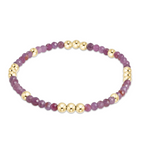 enewton Worthy Pattern bracelet with 3mm ruby beads; bold, meaningful, and stretch-fit design. Available at Be Charmed.