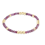 enewton Worthy Pattern bracelet with 3mm ruby beads; bold, meaningful, and stretch-fit design. Available at Be Charmed.