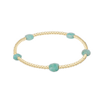 enewton Admire Small Gem 2mm Gold Bracelet with gold-filled beads and delicate amazonite gemstone accent, stackable stretch bracelet Available at Be Charmed