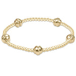 enewton Admire Small Gold 2.5mm Bead Bracelet with 14k gold-filled beads, classic stretch design, and elegant minimalist style. Available at Be Charmed.