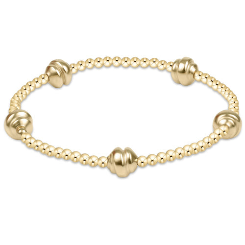 enewton Admire Small Gold 2.5mm Bead Bracelet with 14k gold-filled beads, classic stretch design, and elegant minimalist style. Available at Be Charmed.