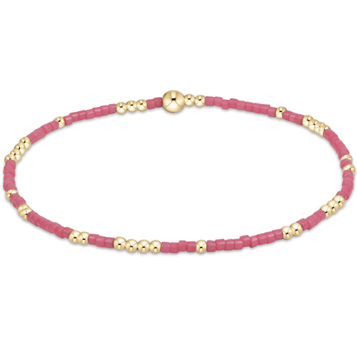 enewton Hope Unwritten Bright Pink Bracelet featuring vibrant pink beads and 14k gold-filled accents. Stretch-fit, stylish, available at Be Charmed.