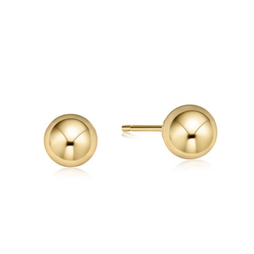 enewton Classic 8mm gold ball stud earrings, polished finish, lightweight and timeless design. Available at Be Charmed.
