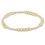 Classic Blissful 2mm Bead Bracelet with 4mm Gold bead by enewton featuring gold-filled beads on a stretch cord in a timeless design; available at Be Charmed