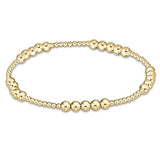 Classic Blissful 2mm Bead Bracelet with 4mm Gold bead by enewton featuring gold-filled beads on a stretch cord in a timeless design; available at Be Charmed