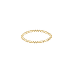 enewton Classic Gold 1.5mm bead ring designed for stacking and everyday minimalist elegance. Available at Be Charmed.