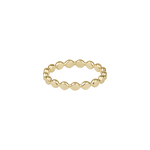 Gold ring with beaded design on a white background. Available at Be Charmed