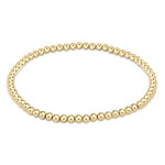 enewton Classic Gold 3mm Bead Bracelet crafted with 14k gold-filled beads. Stackable, water-friendly, and perfect for daily wear. Available at Be Charmed.